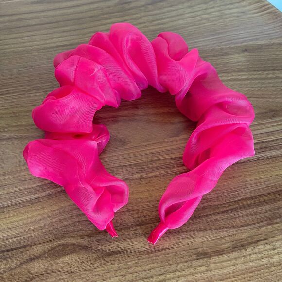 New Headband chiffon Pink hair accessories - Picture 3 of 8
